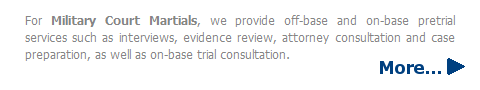 Dr. Goodness and associates forensic psychology division provides pretrial and on-base trial services to attorneys in military court martial cases